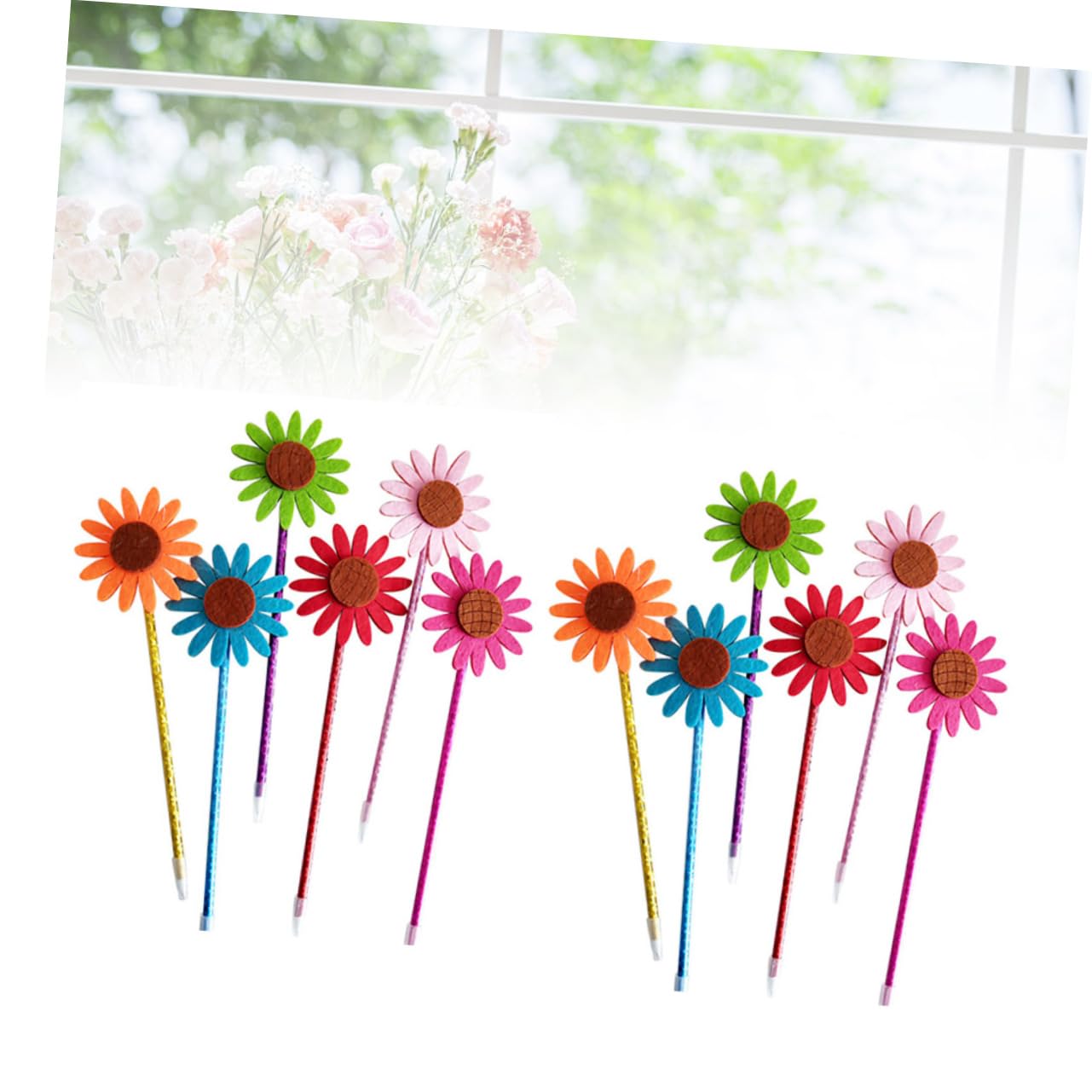 NUOBESTY 3 Sets Sunflower Ballpoint Pens - 36 Colorful Fun Writing Pens for Kids, Students, School & Office Supplies - Perfect for Note Taking, Journaling & Gift Giving