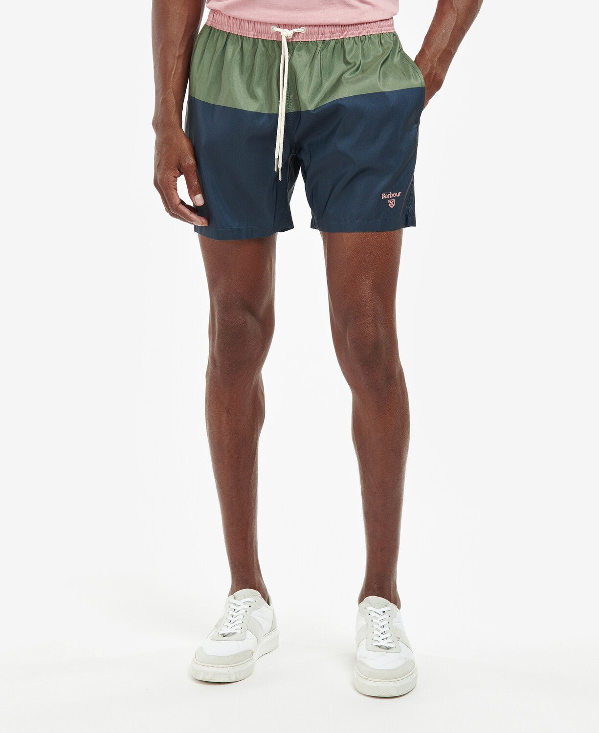 BARBOUR John Two Tone Swim Shorts for Men - Quick-Dry Comfortable Beach & Pool Swimwear - Perfect for Swimming, Surfing, and Summer Vacations