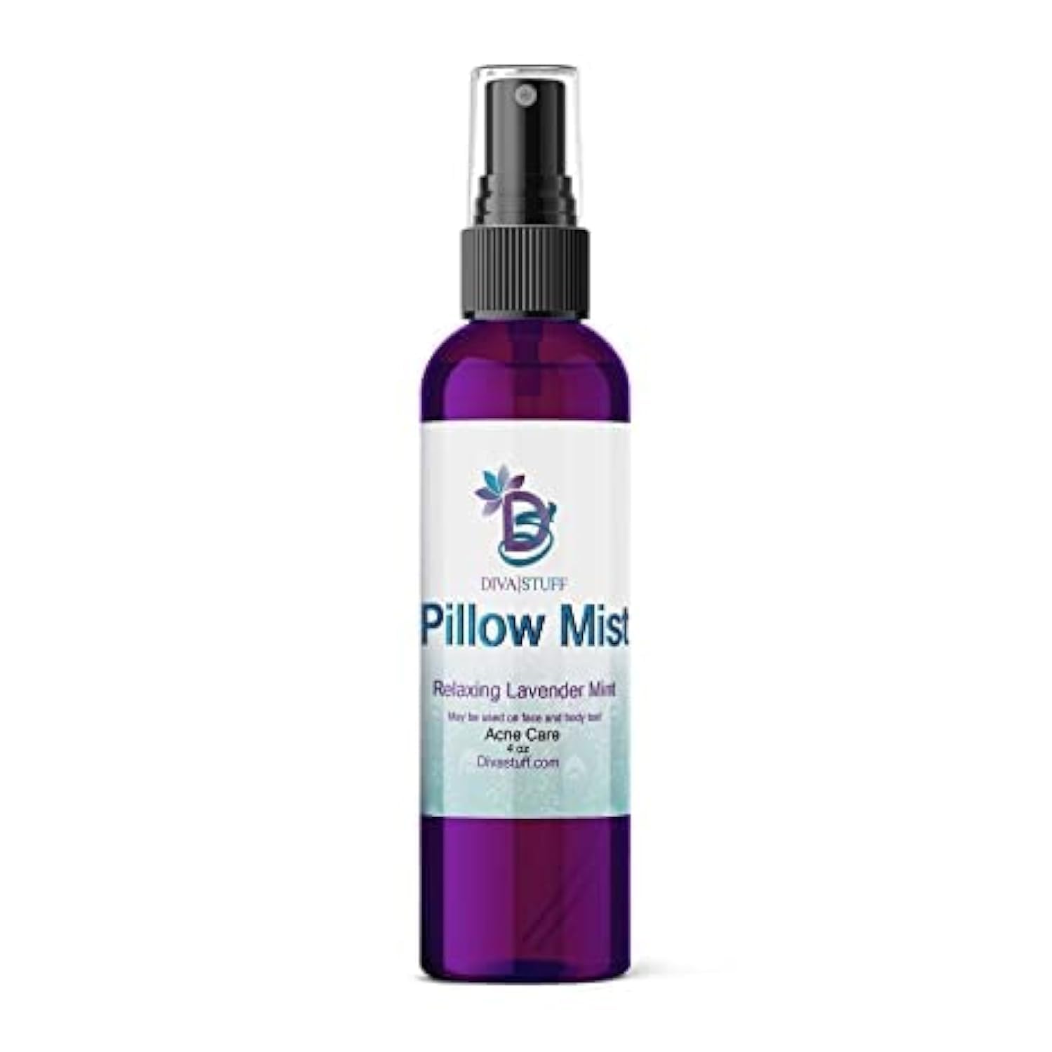Diva Stuff Pillow Mist - 4 fl oz | Clear Skin & Acne Prevention | Freshens Pillows, Pillowcases, Beddings & Sheets | Perfect for Nighttime Skincare Routine & Travel