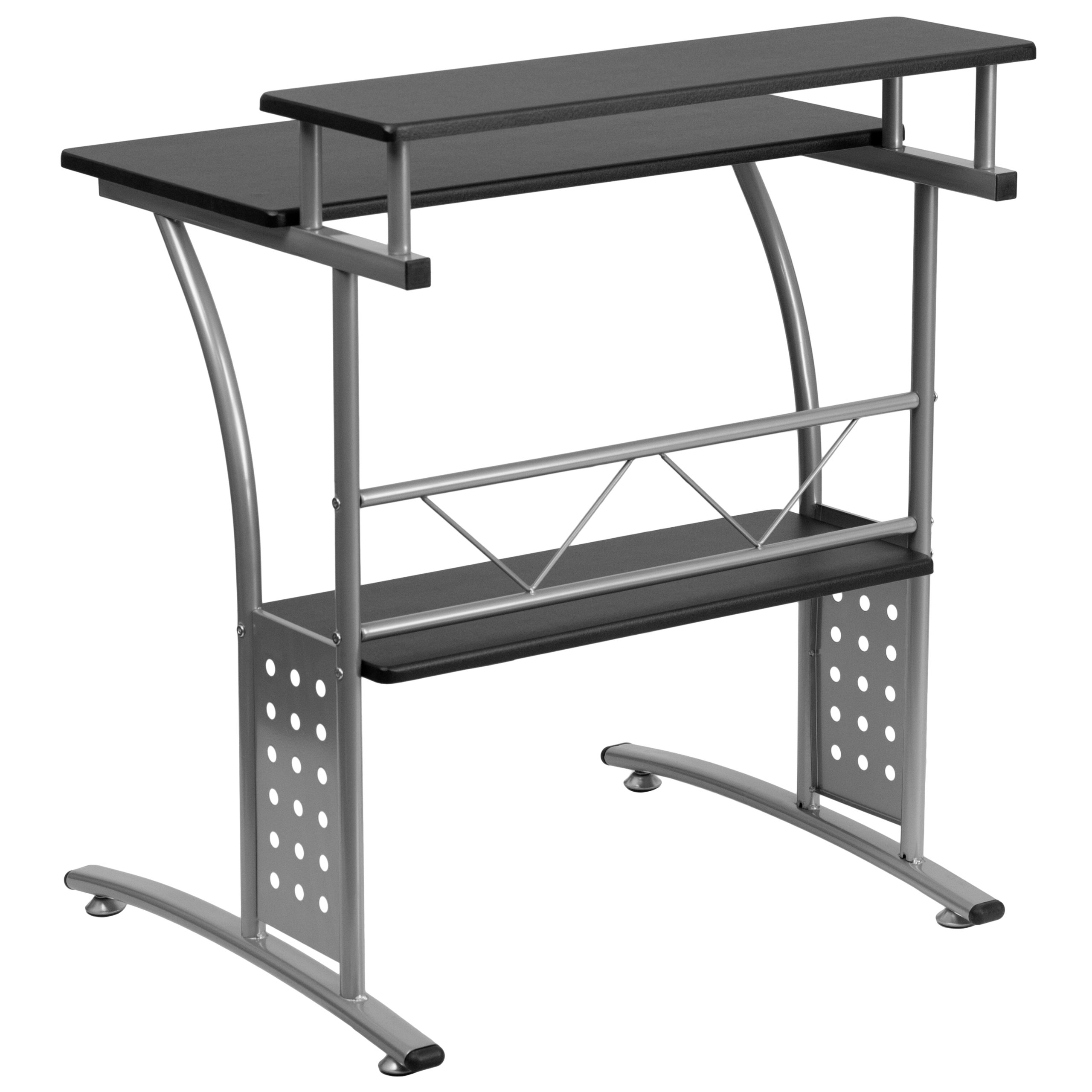 Flash Furniture Clifton Modern Office Computer Desk with Storage Shelves - 28