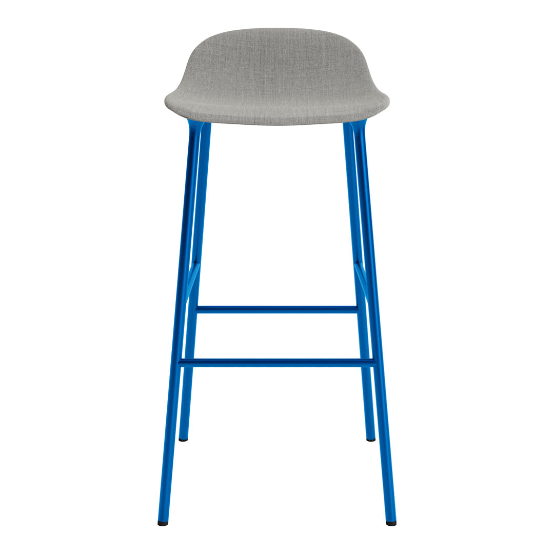 Modern Form Bar Stool with Metal Legs & Upholstered Seat - Perfect for Kitchen Islands, Home Bars & Commercial Use
