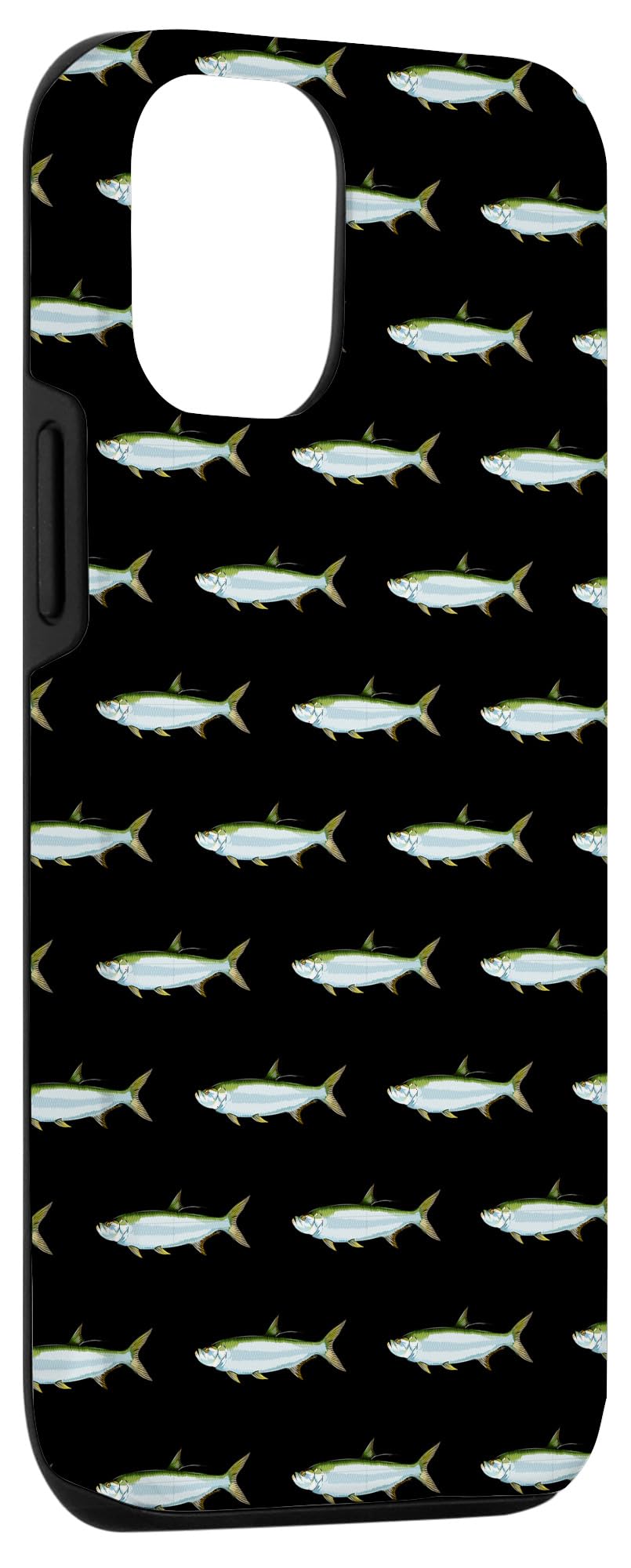 iPhone 12/12 Pro Case - Small Tarpon Pattern Saltwater Fish Design Slim Protective Cover | Perfect for Beach, Fishing & Outdoor Activities