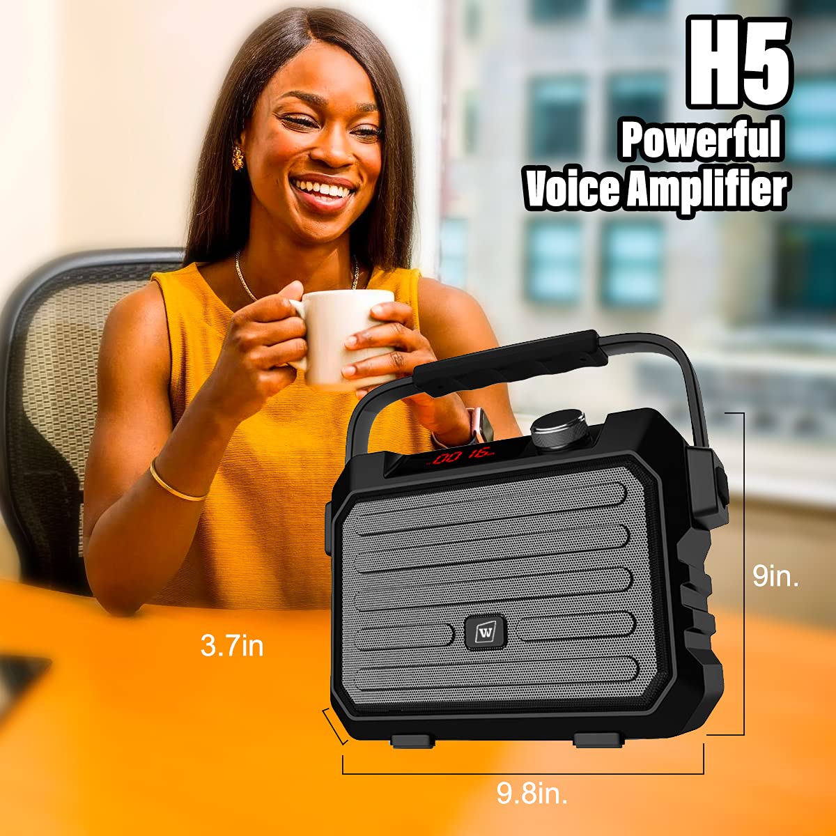 30W Wireless PA System with Bluetooth - Rechargeable Portable Megaphone & Speaker with Wireless Headset & Lavalier Microphone for Teachers, Outdoor Events, Public Speaking, and Classroom Presentations