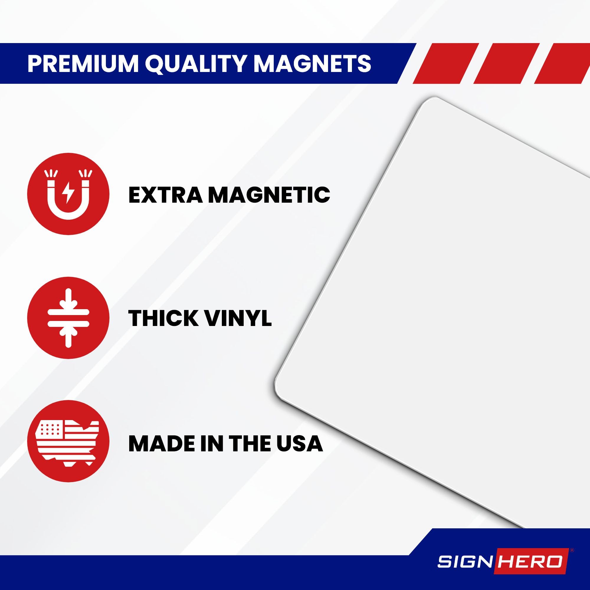 Blank Car Magnets (2 Pack) – USA-Made Round Corner Vehicle Magnets for Business Advertising, Logo Cover & Scratch Protection – Ideal for HOAs, Fleets & Personal Use