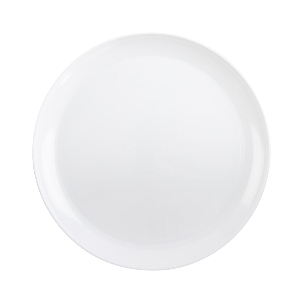 32-Piece White Round Plastic Dinnerware Set for 16 Guests - Durable Disposable Plates, Bowls & Cutlery - Perfect for Parties, Picnics, BBQs & Outdoor Dining
