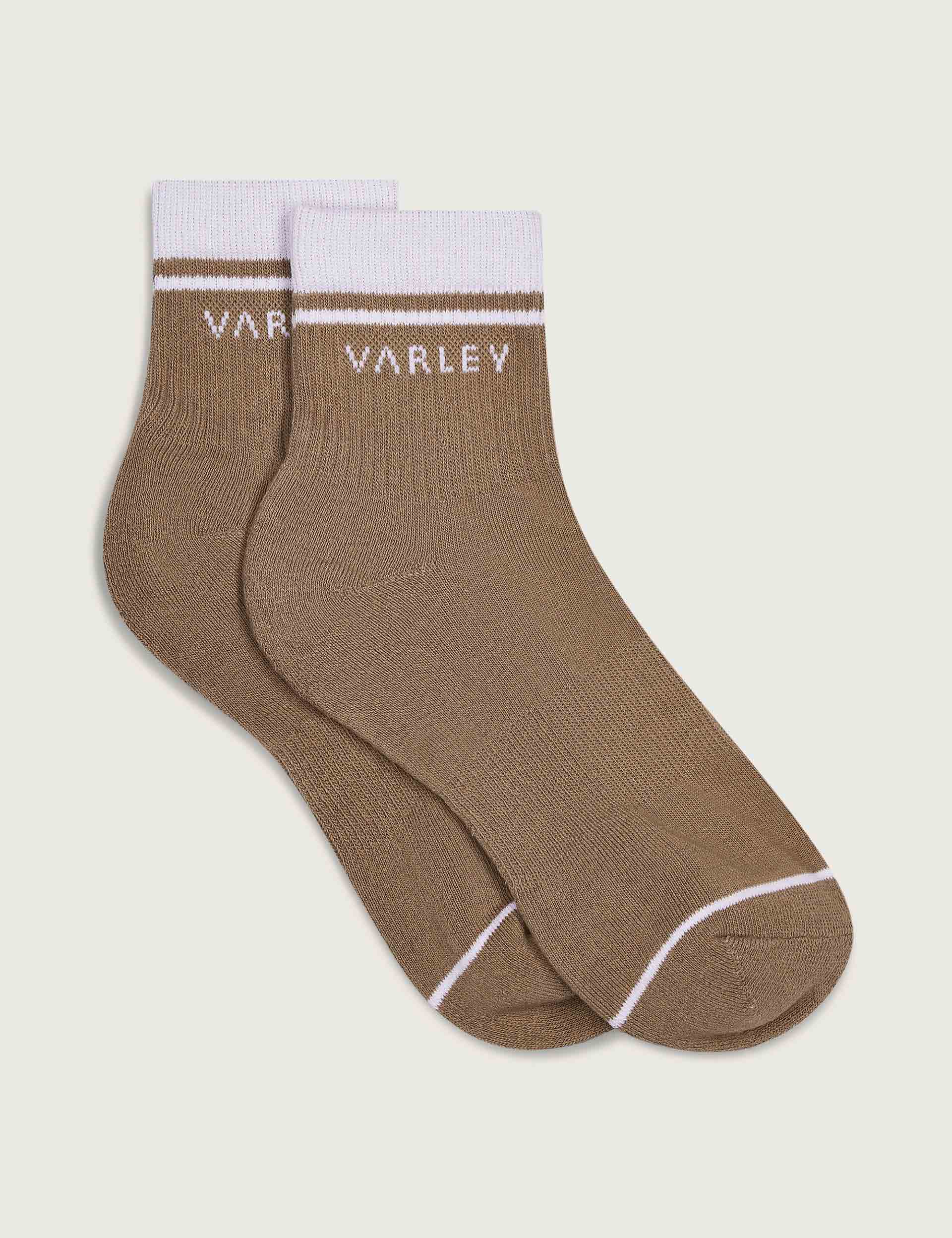 Lenni Half Crew Socks for Men & Women - Comfortable Casual Ankle Socks in Desert Taupe - Perfect for Running, Hiking, and Everyday Wear