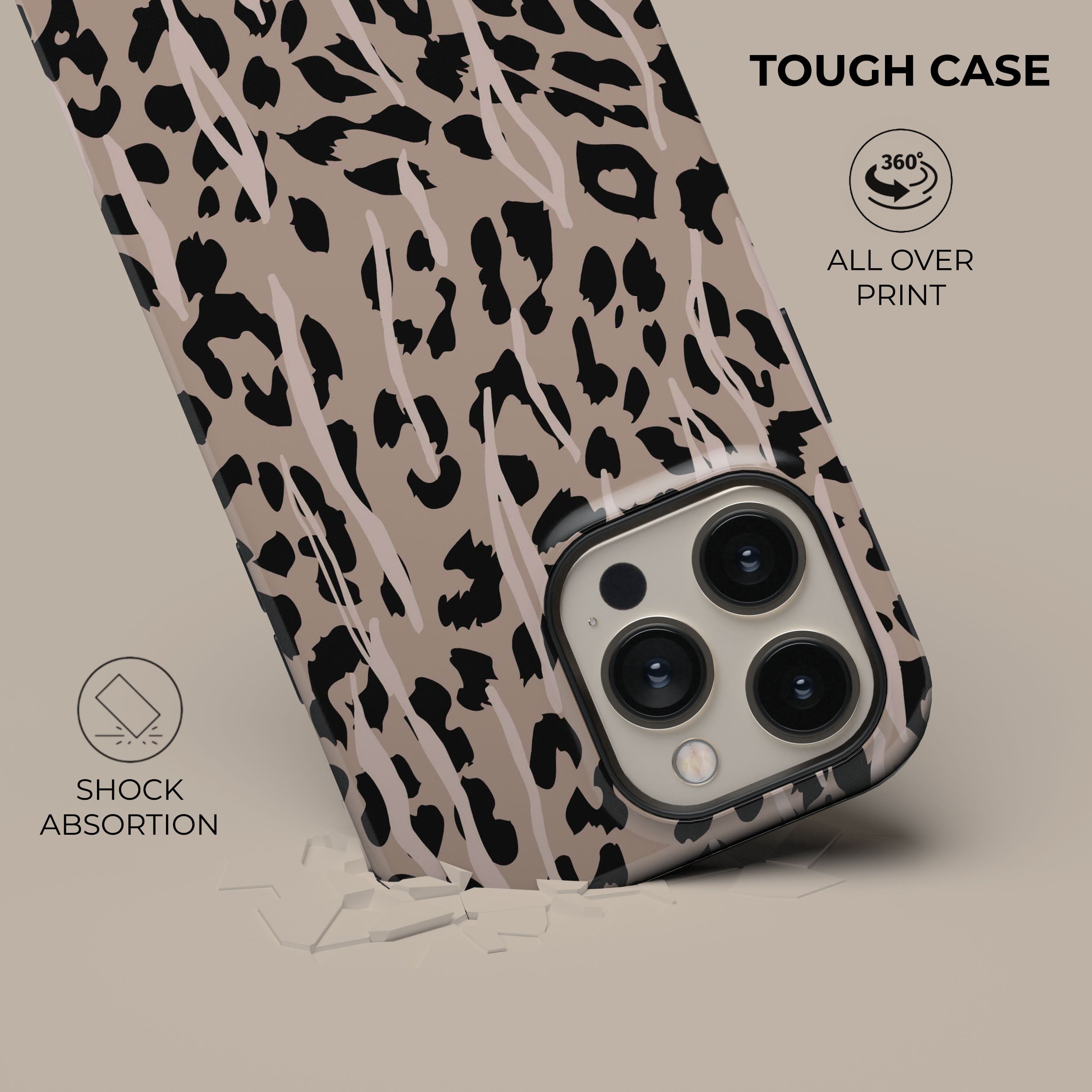 Leopard Print Phone Case - Stylish & Durable Protective Cover for iPhone & Android - Perfect for Fashion, Travel & Everyday Use