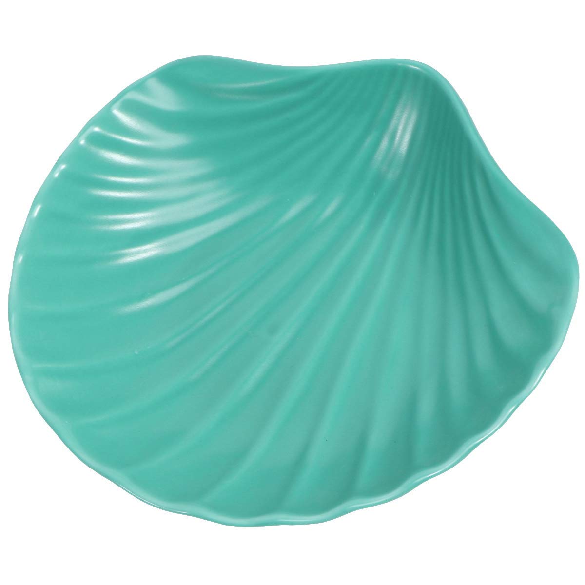 DOITOOL Ceramic Salad Bowl Set - 4-Piece Shell Shaped Serving Bowls for Fruit, Dessert, Pasta & Snacks | Eco-Friendly Kitchenware for Home & Party Use (Green)