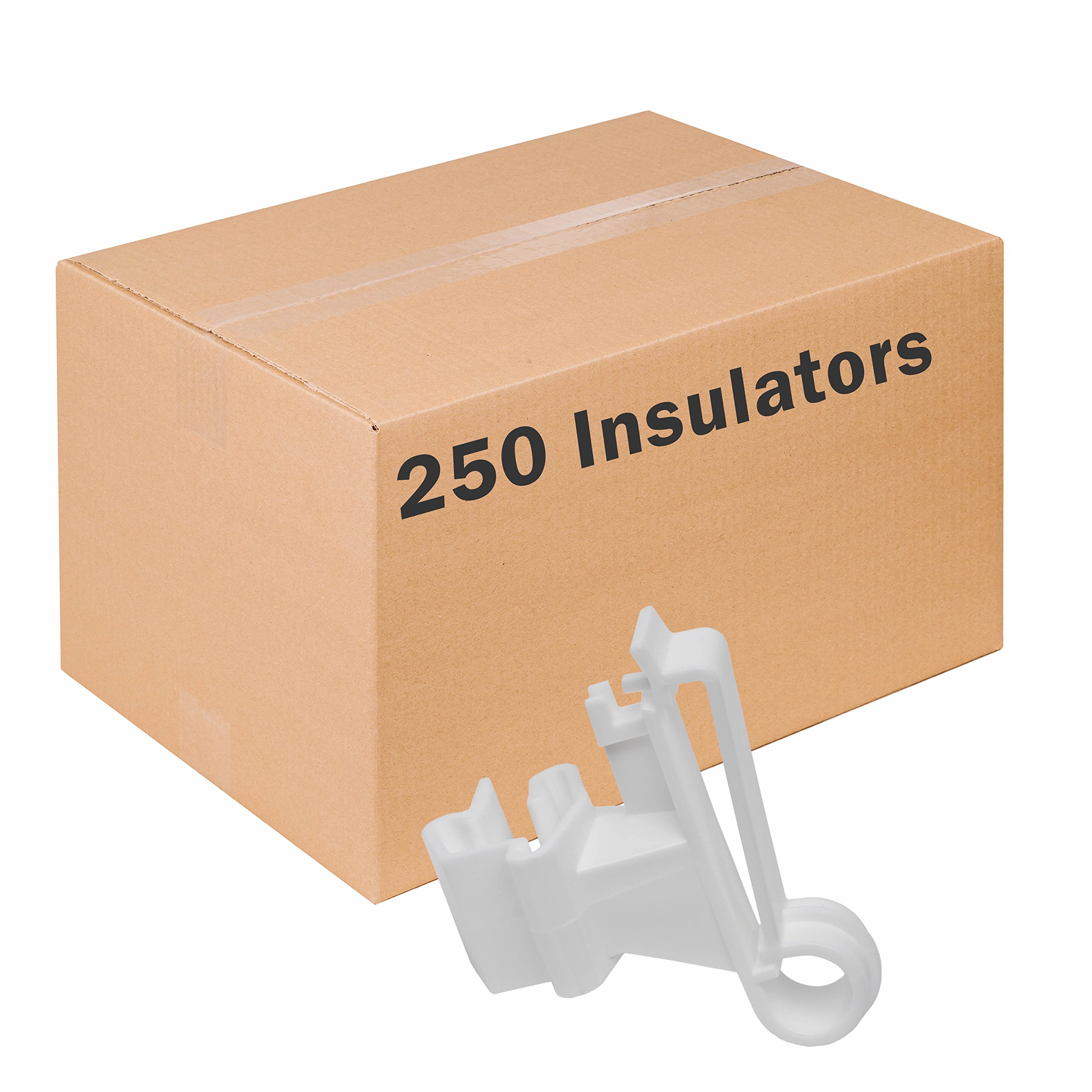 Zareba Systems ITTW-Z Poly Tape Insulators - 250 Pack | Durable Fence Insulators for Electric Tape Wire | Ideal for Farm, Ranch & Livestock Fencing