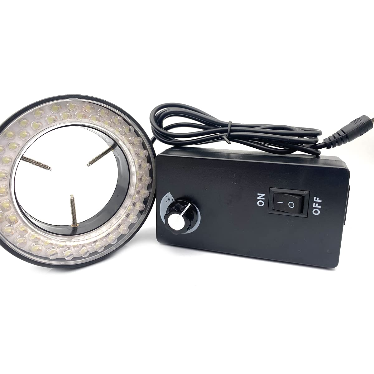 Kiro&Seeu 60-LED Microscope Ring Light - Adjustable Illuminator for Stereo Zoom Microscopes - Perfect for Lab & Inspection Work