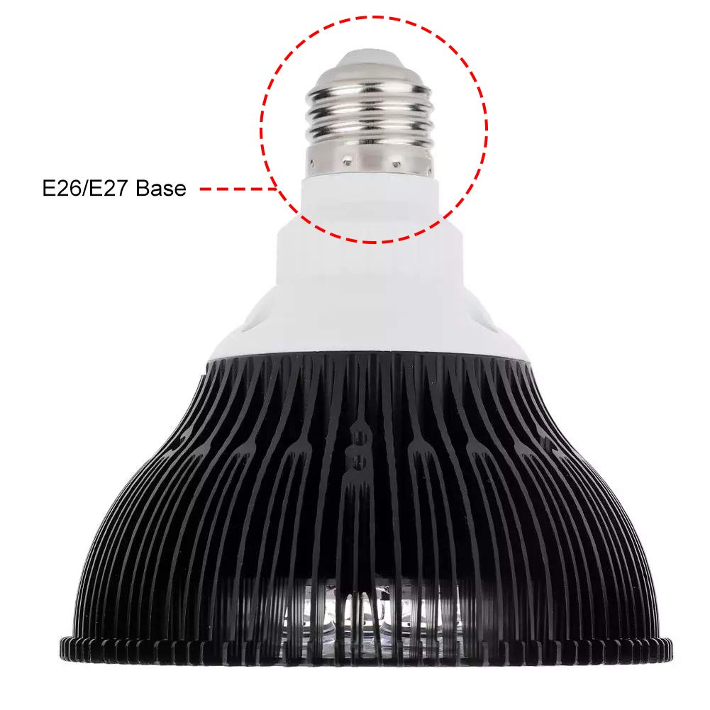 Antony 36W Red LED Plant Grow Light Bulb - Full Spectrum E26 Grow Lamp for Hydroponics & Greenhouse - Ideal for Blooming, Fruiting & Indoor Gardening | Perfect for Herbs, Vegetables & Houseplants