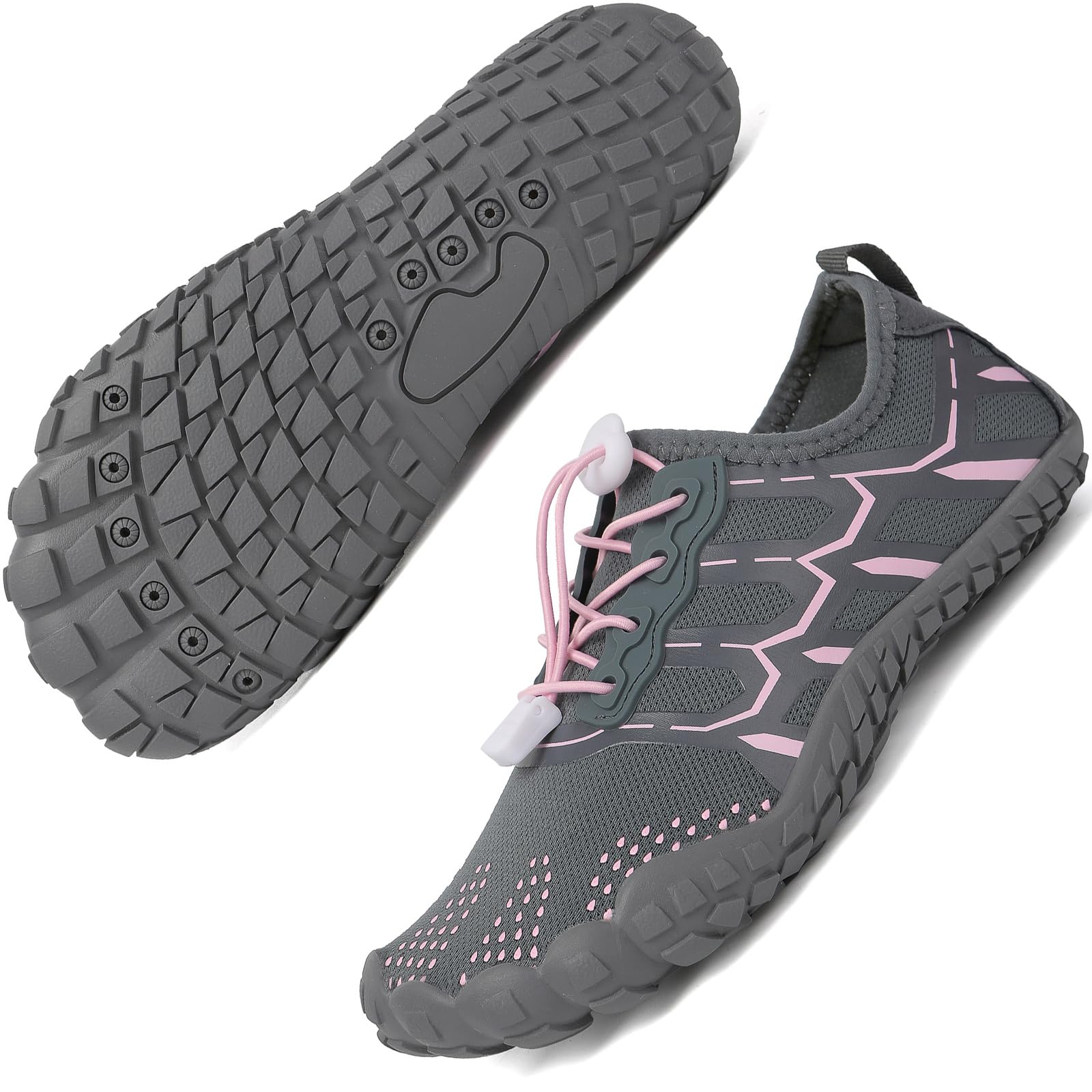 ZiiTop Quick-Dry Water Shoes for Women & Men - Barefoot Beach Swim Shoes, Aqua Pool Shoes for Surfing, Yoga, River & Water Park Activities | Lightweight Slip-On Design for Comfort & Fast Drying