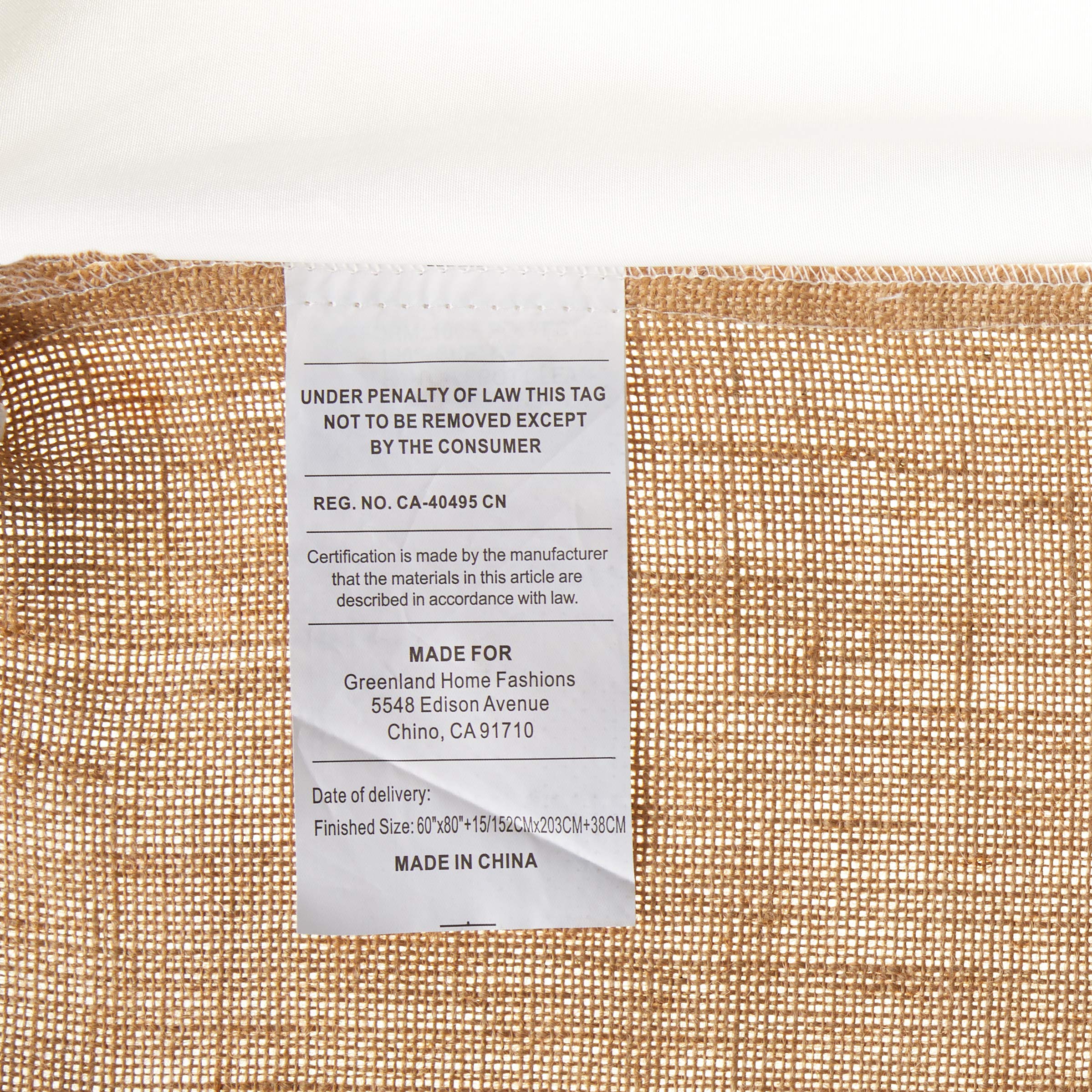 Greenland Home Natural Burlap Bed Skirt for Queen Size Beds - Rustic Farmhouse Style Bedding Accessory for Home Decor & Guest Room Styling