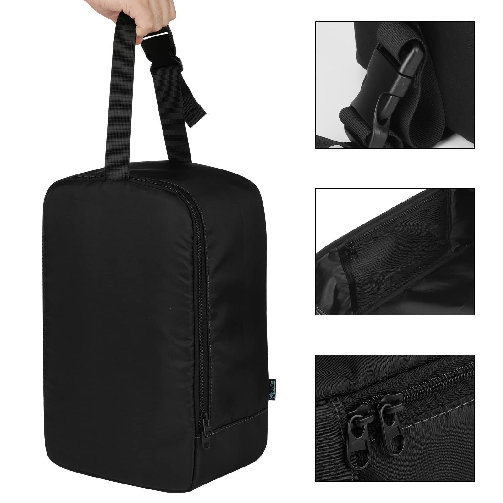 Beautyflier Portable Steamer Storage Bag for Conair Handheld Clothes Steamer - Travel Carrying Case with Hanging Strap & Organizer - Perfect for Home, Travel & Business Trips (Black)
