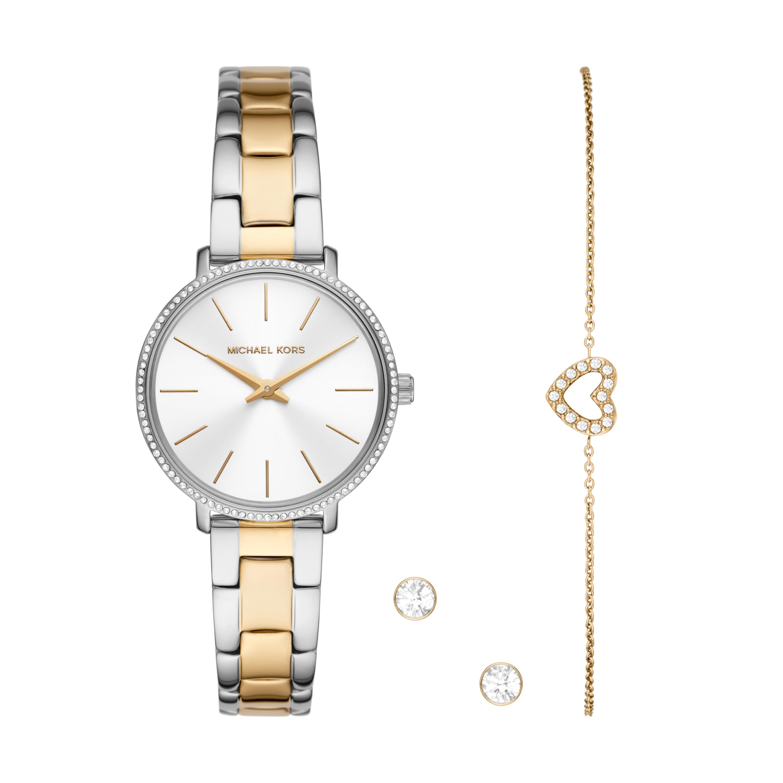 Michael Kors Pyper Women's Watch - Stainless Steel Watch with Interchangeable Bands (Steel/Leather/Silicone) | Elegant Fashion Accessory for Work, Parties & Everyday Wear