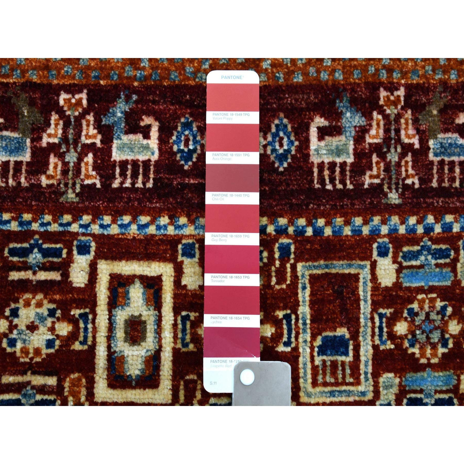 Authentic Red Kashkuli Pure Wool Hand-Knotted Oriental Rug 2'9