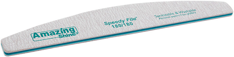 50-Pack Half Moon Nail Files with 180/180 Grit for Smooth & Shiny Nails - Professional Zebra Design Manicure Tools for Home & Salon Use