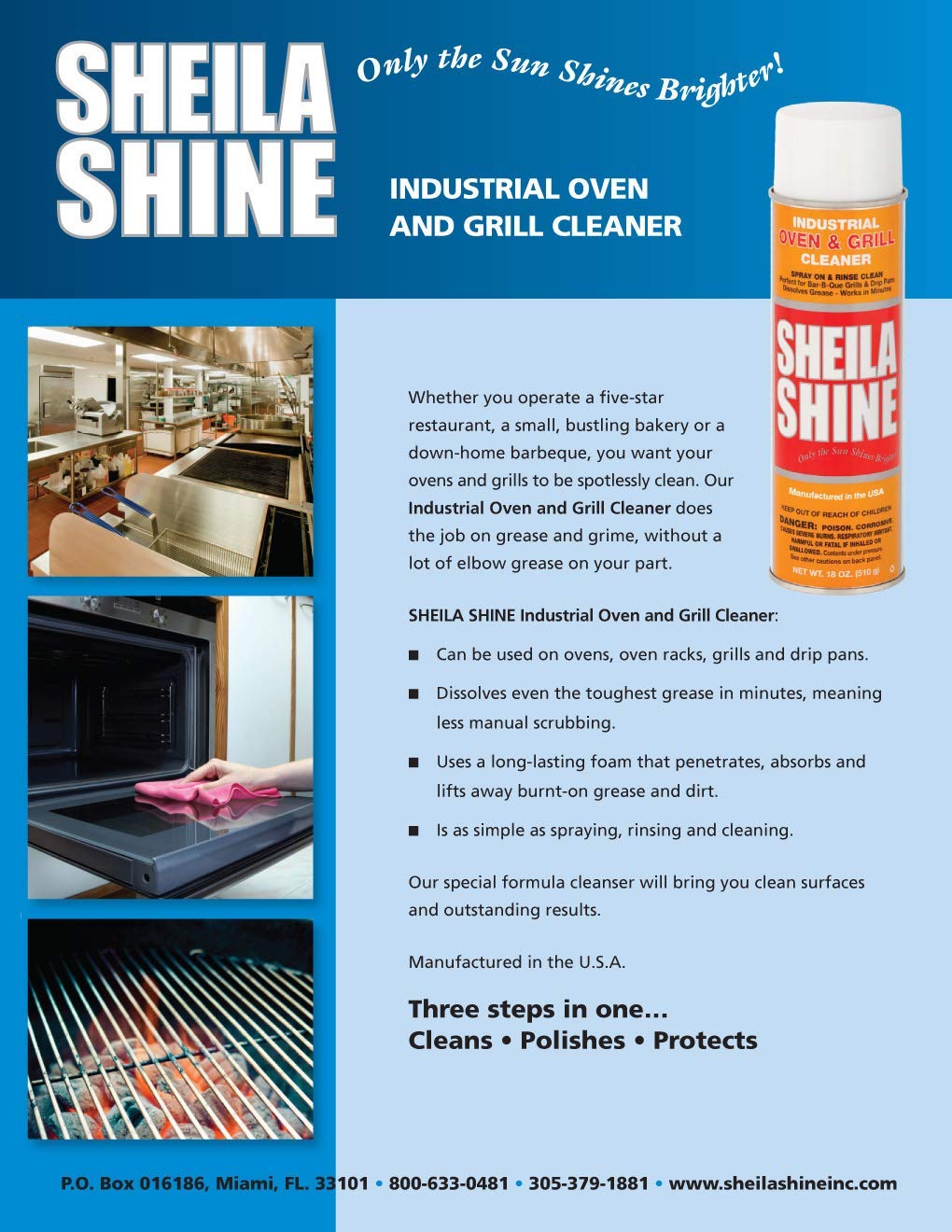Sheila Shine Oven Cleaner Spray - Powerful Degreaser for Burnt-On Food & Stains | Effortless Cleaning with Less Scrubbing | Works on Stoves, Grills, Microwaves & More | Long-Lasting Shine | Perfect for Kitchen Deep Cleaning & Appliance Maintenance