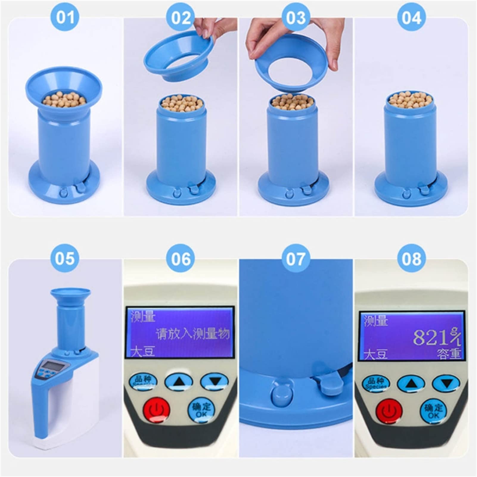 Smart Digital Grain Moisture Meter - 16-in-1 Cereal Humidity Tester for Coffee, Rice, Wheat, Corn, Soybean & More | Perfect for Farmers, Home Brewers & Food Storage