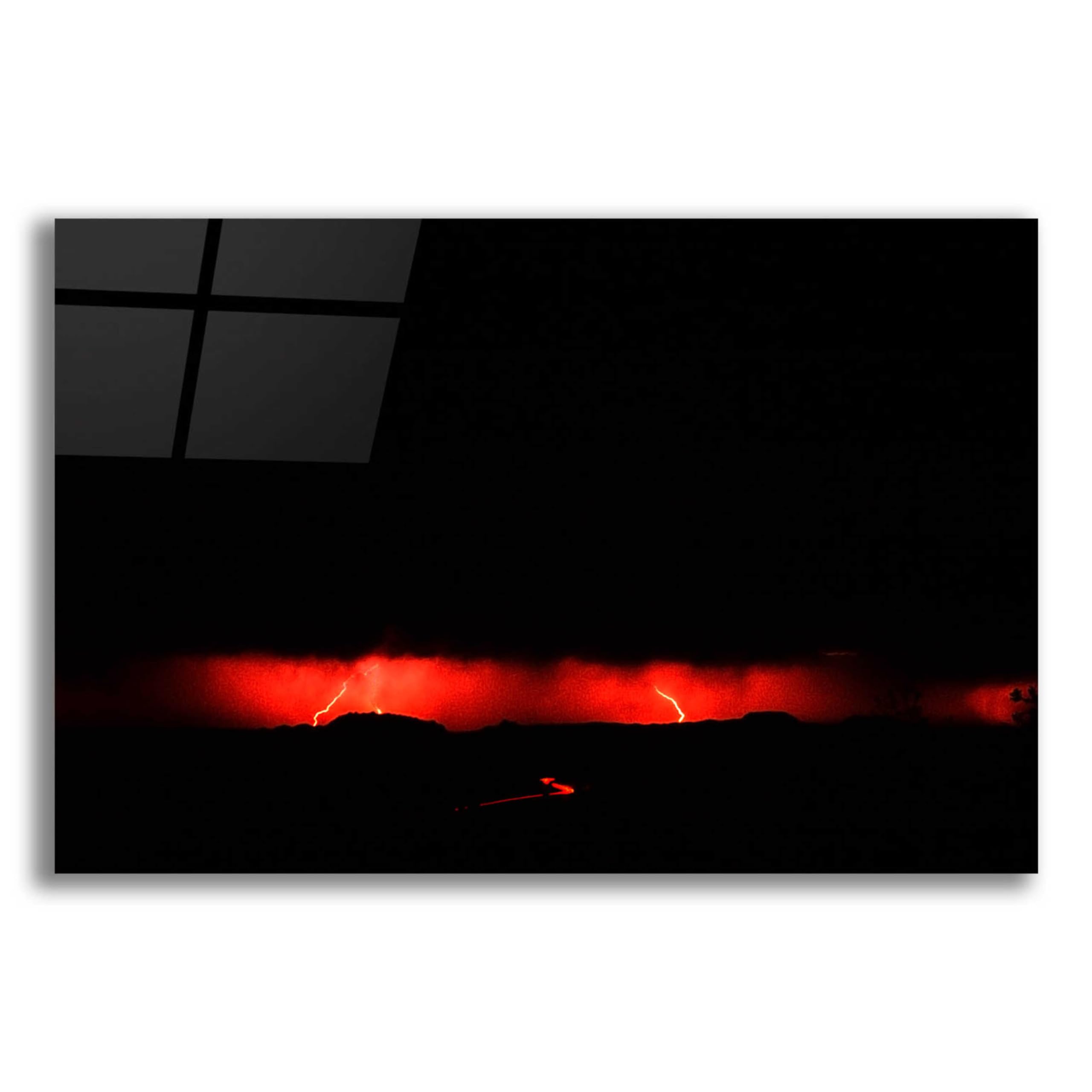Thomas Haney Lightning Proc Acrylic Glass Wall Art - 24x16 Inches Modern Abstract Painting for Living Room, Bedroom & Office Decor