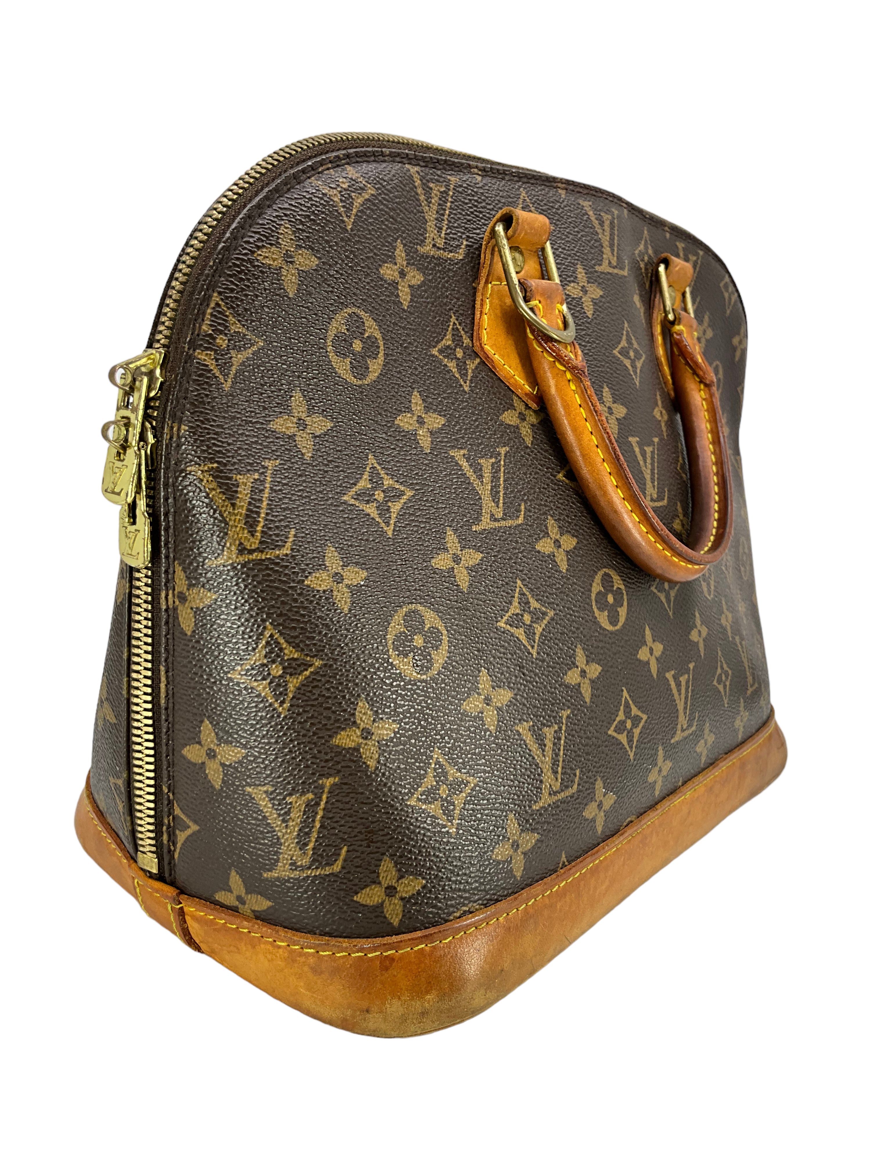 Louis Vuitton Alma MM Monogram Canvas Handbag - Luxury Designer Shoulder Bag for Women, Perfect for Work, Travel & Everyday Use