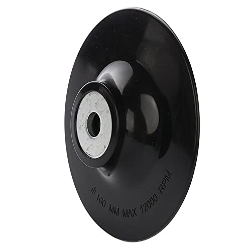 125mm Rubber Backing Disc M10 Thread - Angle Grinder & Sander Backing Pad for Woodworking, Metal Polishing & Surface Preparation (Color: Black)