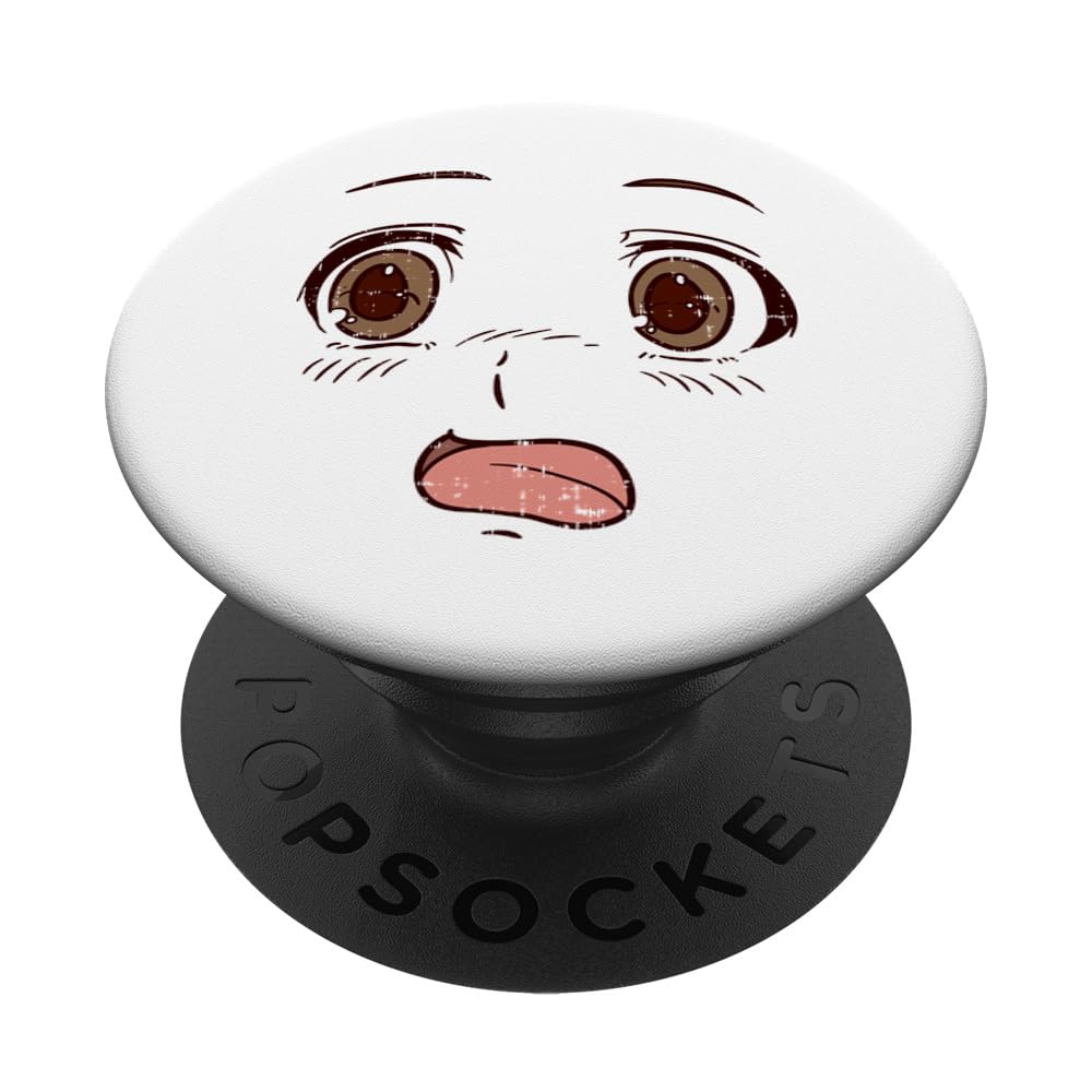 Anime Shocked Face Eyes Cute Japanese Manga Otaku Gift - PopSockets Standard PopGrip for Phone Accessories | Perfect for Anime Fans, Cosplay, and Manga Lovers