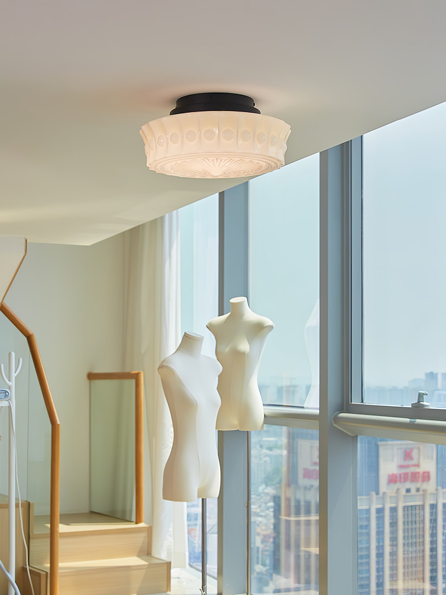 Modern Charles Edwards Ceiling Lamp - Elegant Flush Mount Lighting Fixture for Living Room, Bedroom & Dining Room | Energy Efficient LED Compatible