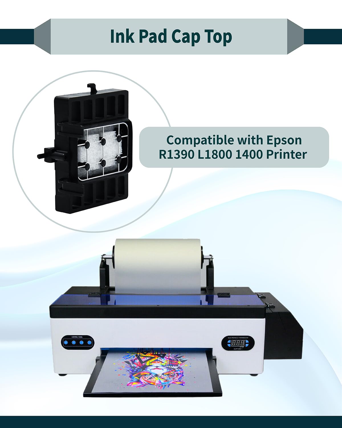Epson R1390 L1800 1400 Printer Ink Pad Cap - Compatible with UV DTF Printer Waste Ink Sponge Pump Cleaning Unit & Parking Lot Hat Stack - Perfect for Printer Maintenance and Waste Ink Absorption