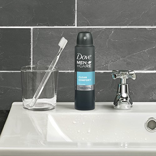 Dove Men+Care Antiperspirant Deodorant Spray for Men - 48 Hour Odor & Sweat Protection, Clean Comfort Scent, 3 Pack (250ml Each) - Ideal for Gym, Work & Daily Freshness