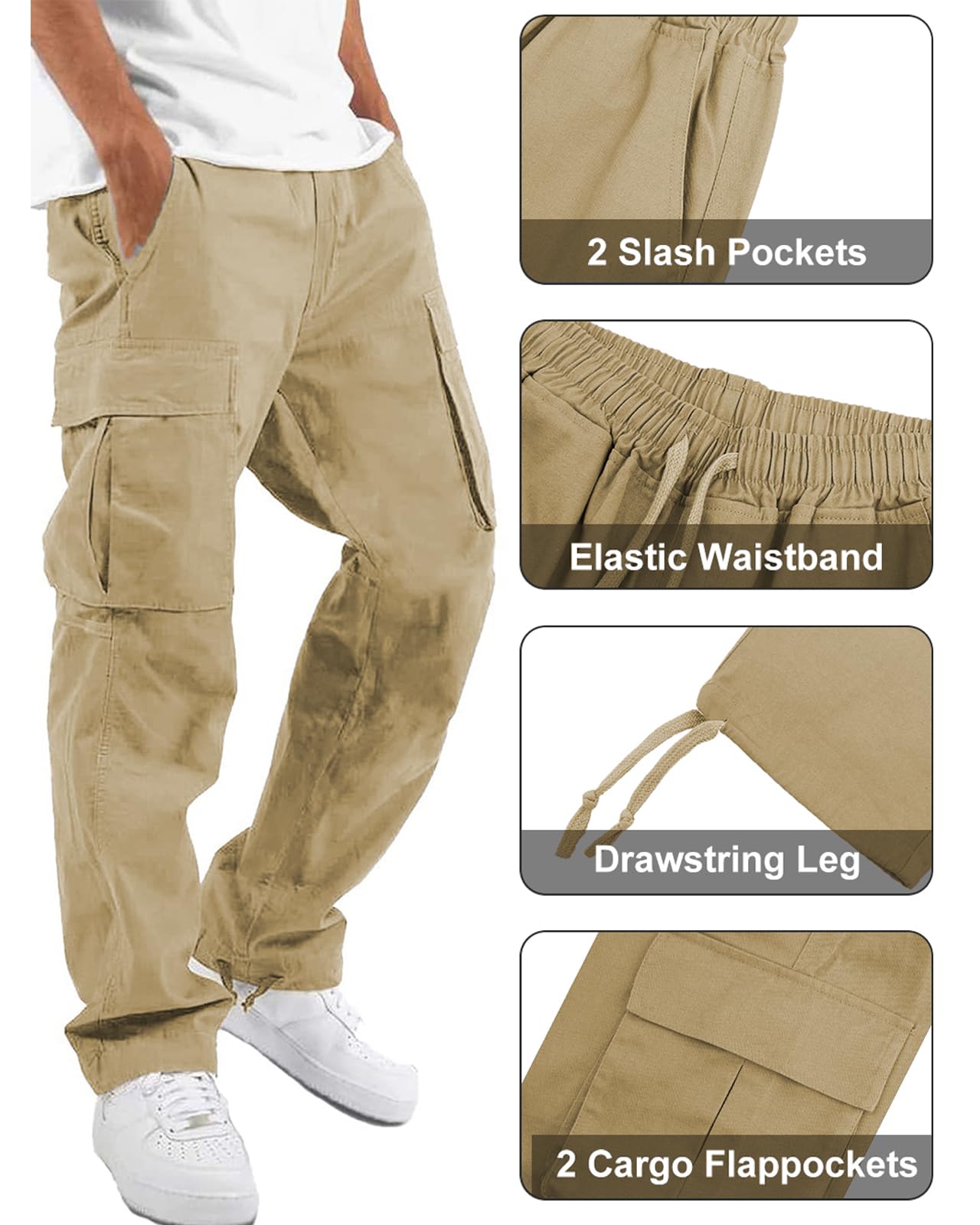 Men's Cargo Jogger Pants - Outdoor Hiking & Casual Wear