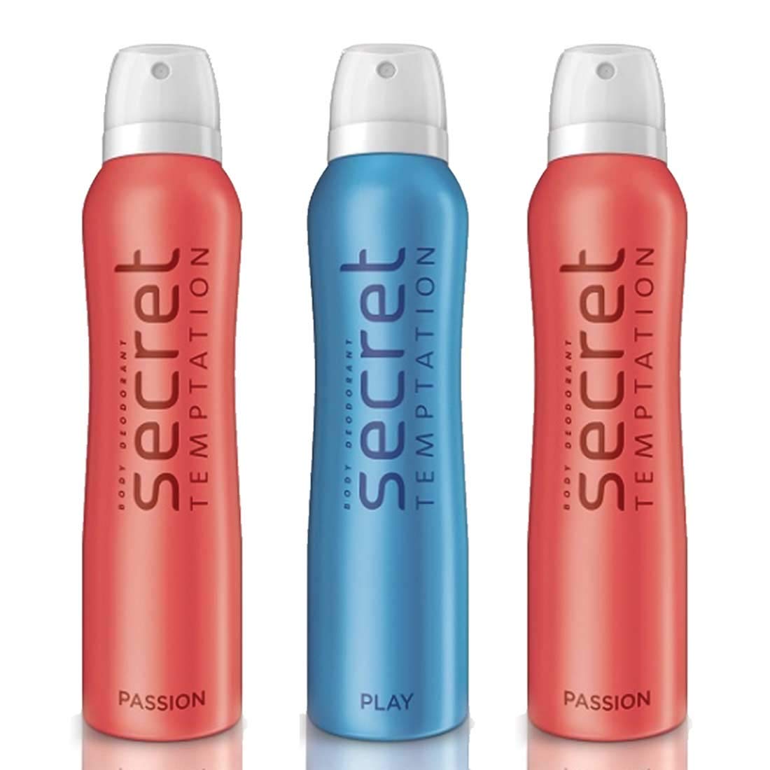 Secret Temptation 2 Passion & 1 Play Deodorant Spray for Women - Long Lasting Fragrance for Date Night & Special Occasions