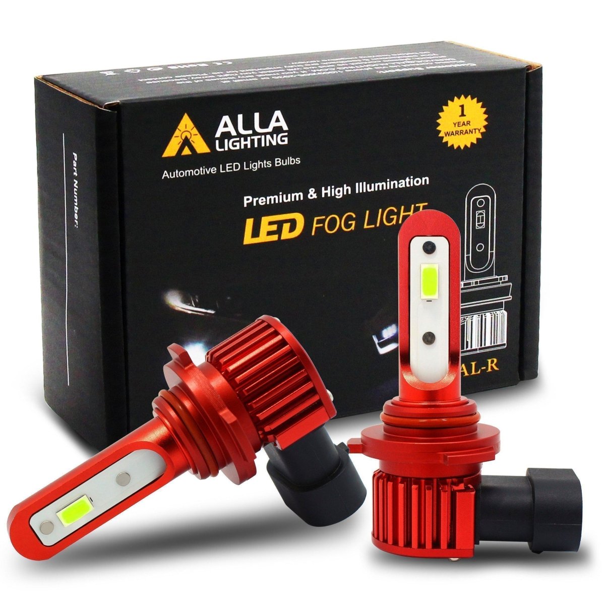 AL R H10 9145 LED Fog Light Bulbs - Super Bright 3000K Yellow Light, Waterproof & Durable Replacement for Cars, Trucks, SUVs - Perfect for Night Driving & Foggy Conditions