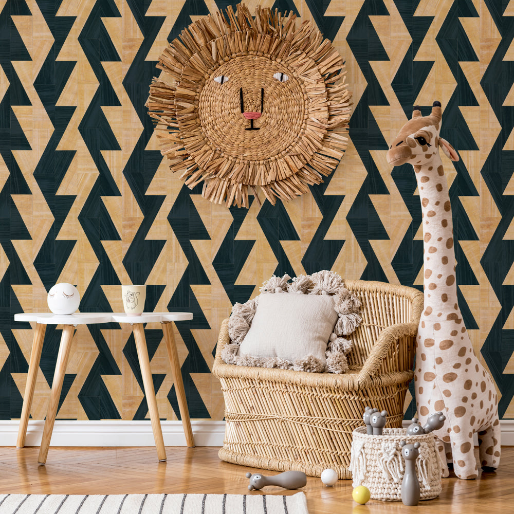 Aztec Geo Peel and Stick Wallpaper - Self-Adhesive Removable Wall Decor for Living Room, Bedroom, Office - Easy Installation & No Residue