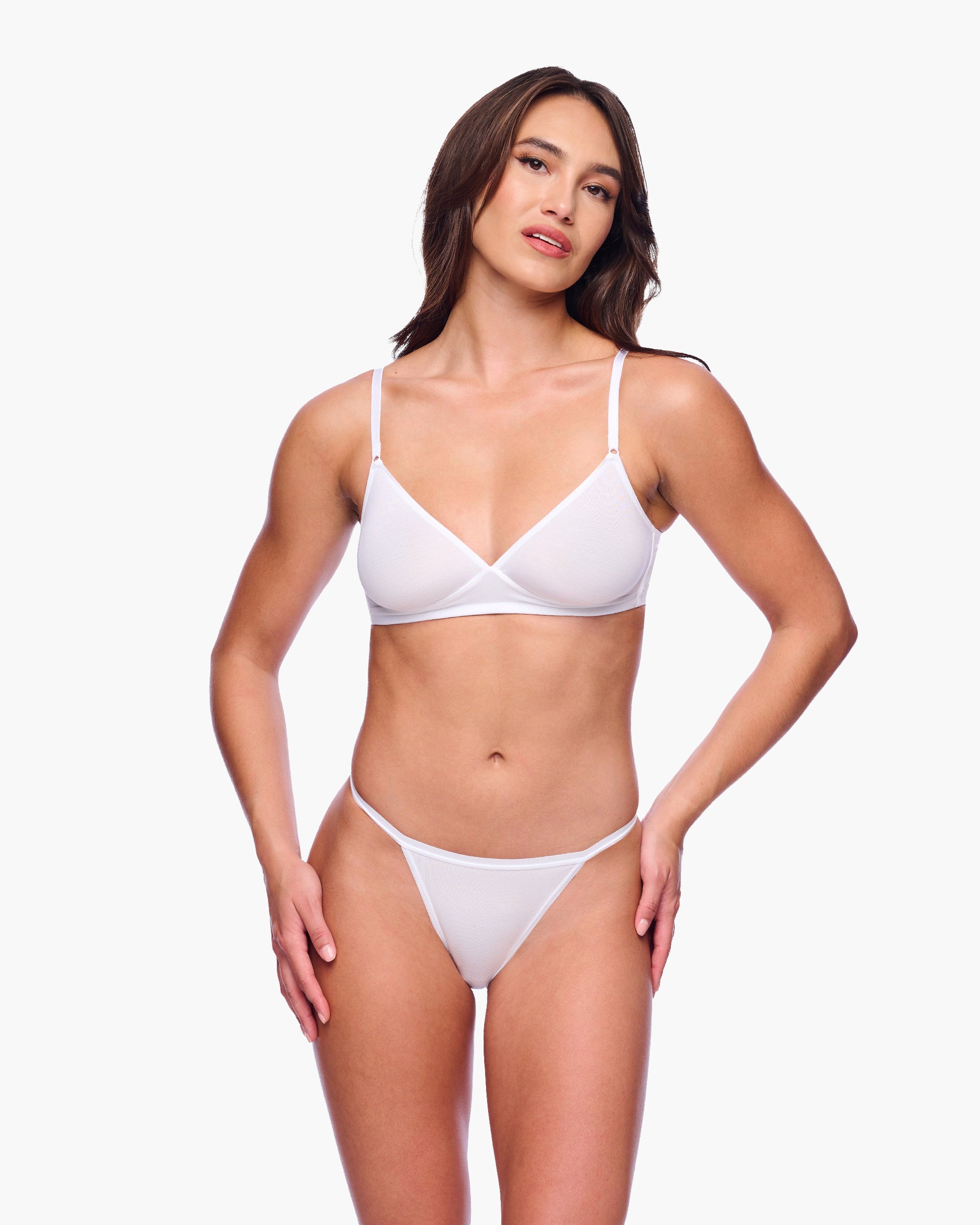 Sexy White String Bikini Set - Comfortable & Adjustable Swimwear for Women - Perfect for Beach, Pool, and Summer Vacations