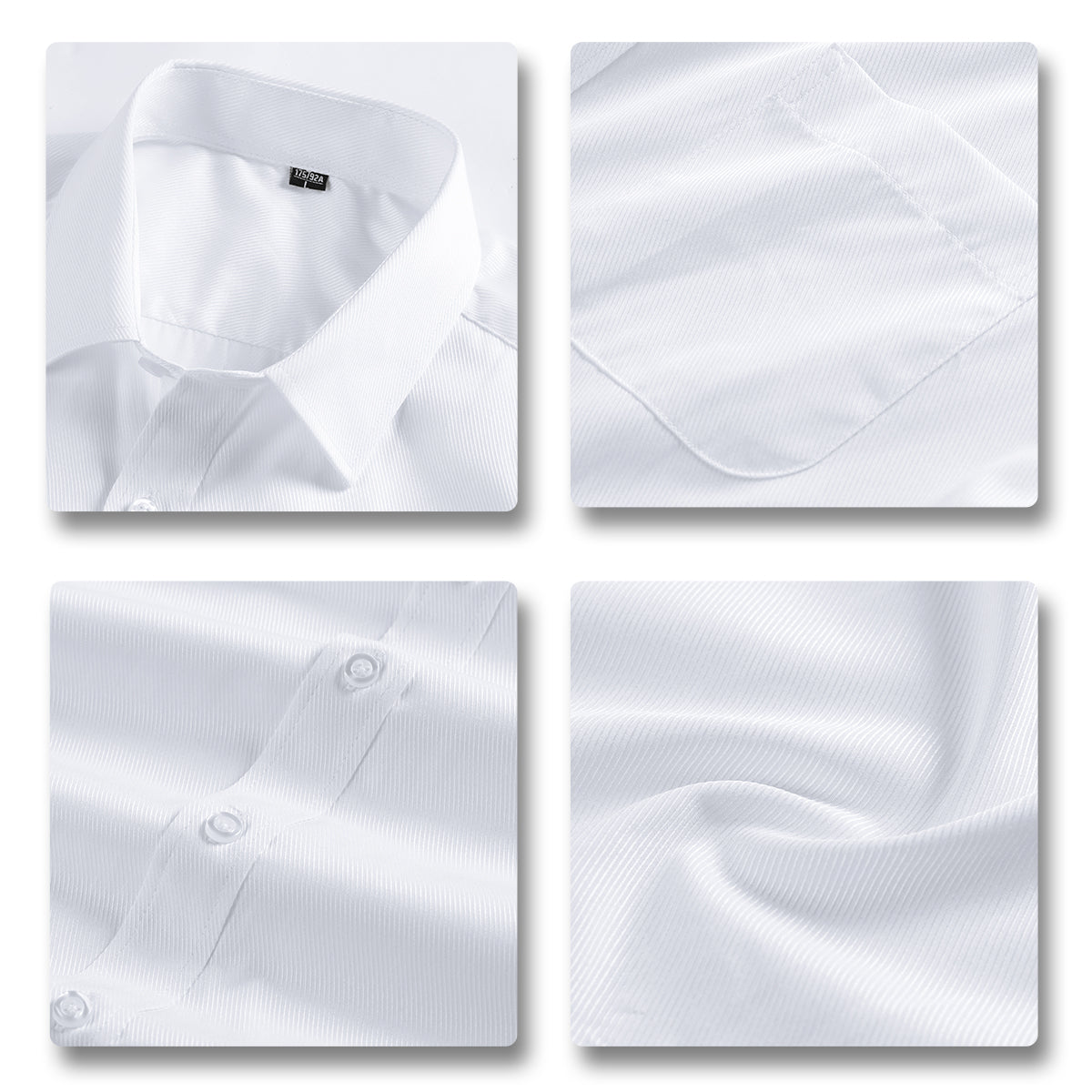 Slim Fit Men's Dress Shirt - Button Down Striped & Checked Formal Shirt for Business, Office, Wedding & Special Occasions