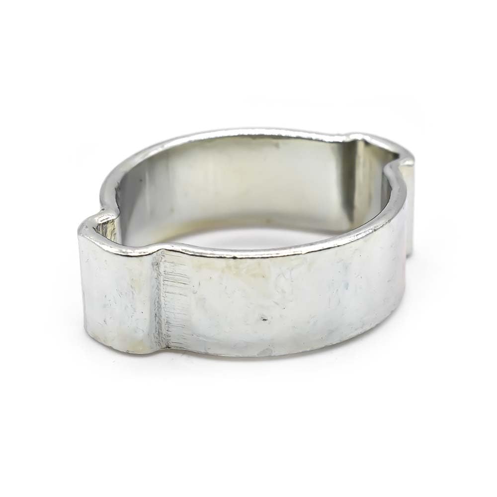 Interstate Pneumatics H618 Double Ear Steel Hose Clamp - Zinc Plated 15-18mm (50 Pack) - Ideal for Automotive, Plumbing, and Industrial Applications