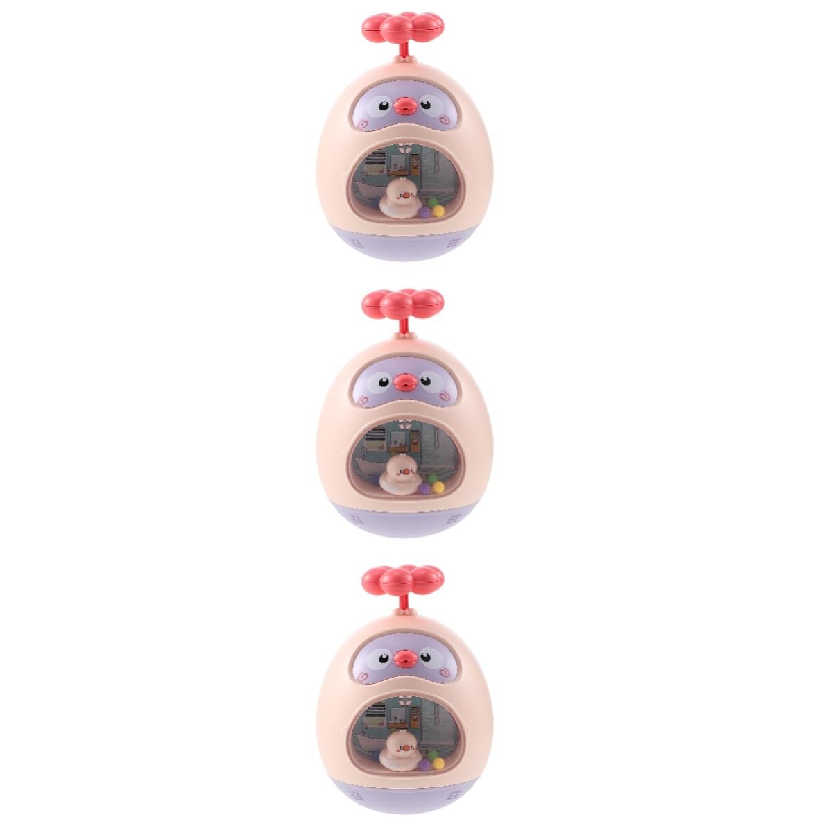 FAVOMOTO 3-Piece Baby Bath Toys Set - Cute Animal Floating Water Toys for Toddlers & Infants - BPA-Free ABS Plastic Shower & Pool Fun (Pink) - Perfect for Bathtime, Sensory Play & Early Learning