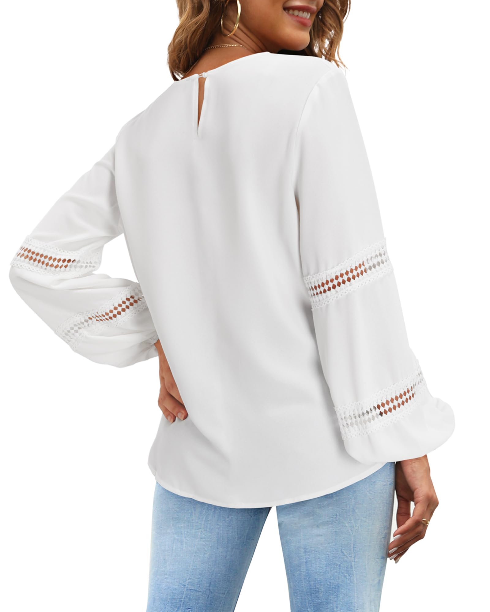STYLEWORD Women's Blouses 2024 - Trendy Long & Short Sleeve Lace Tunic Tops for Work, Business & Casual Wear | Fall Fashion Office Shirts & Dressy Tops for Women