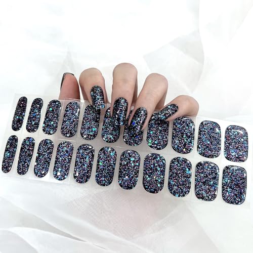 Black Purple Blue Sequins