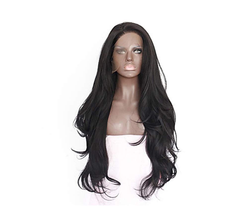 Black Long Curly Lace Front Wigs for Women - Handmade European Human Hair Wigs | Perfect for Cosplay, Daily Wear & Special Occasions