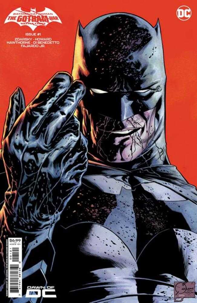 Batman Catwoman The Gotham War Battle Lines #1 (One Shot) - Cover B Joe Quesada Variant | Premium Card Stock Edition | DC Comics Collector's Item for Superhero Fans & Comic Book Enthusiasts