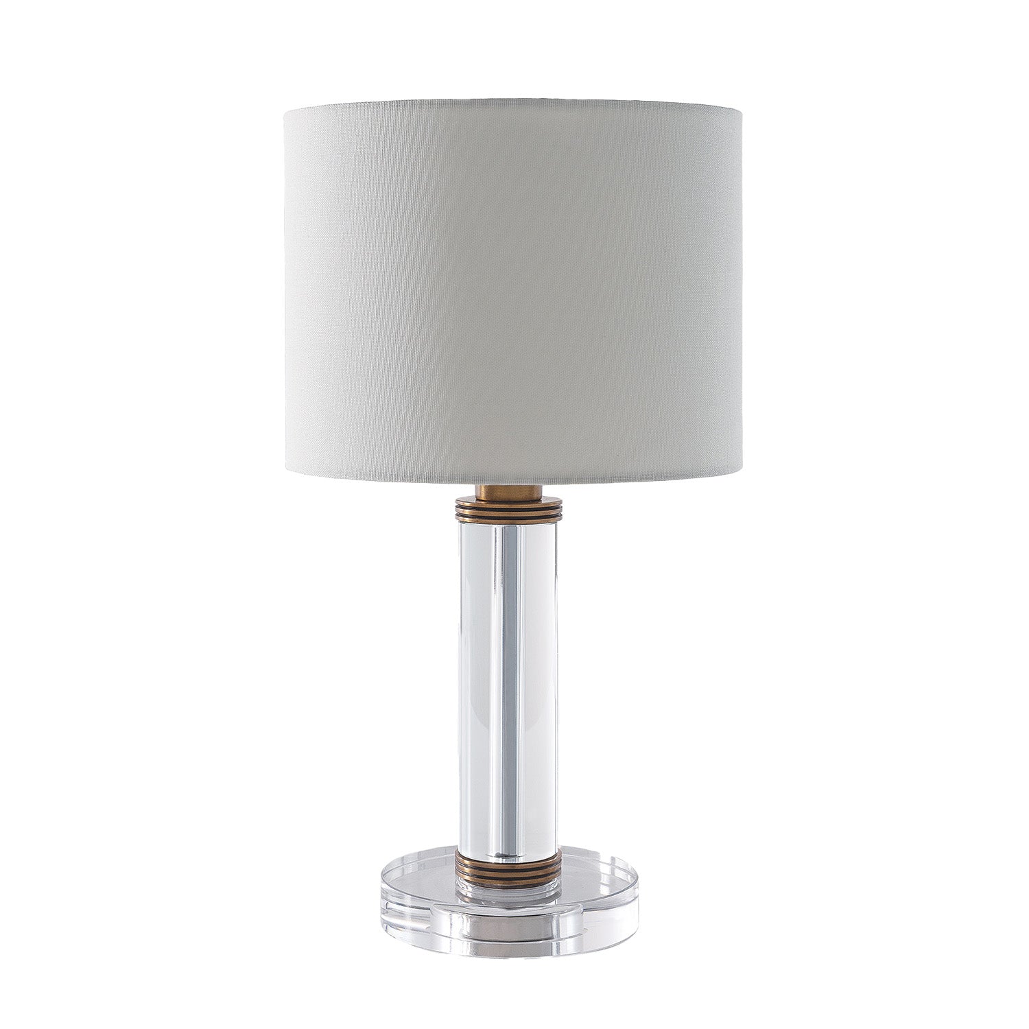 Madison Clear Glass Table Lamp - Modern Minimalist Bedside Lighting for Living Room, Bedroom & Office Decor