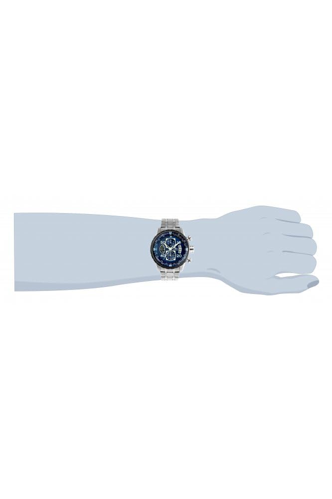 Invicta Aviator Men's Stainless Steel Quartz Watch - 48mm Large Face Pilot Style Watch for Aviation Enthusiasts & Everyday Wear