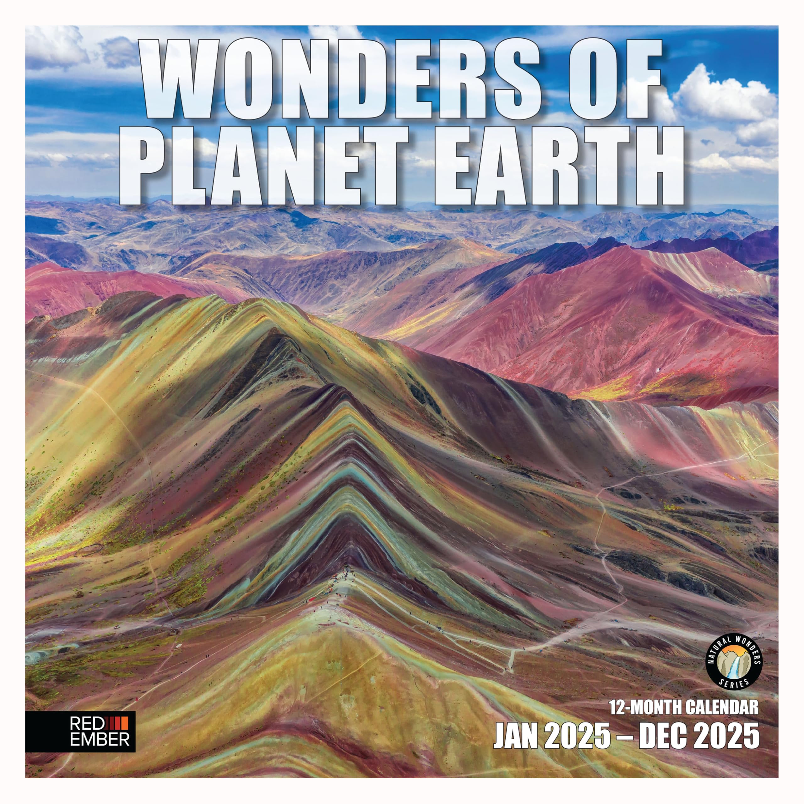 RED EMBER Wonders of Planet Earth 2025 Wall Calendar - 12 Month Nature Calendar (12