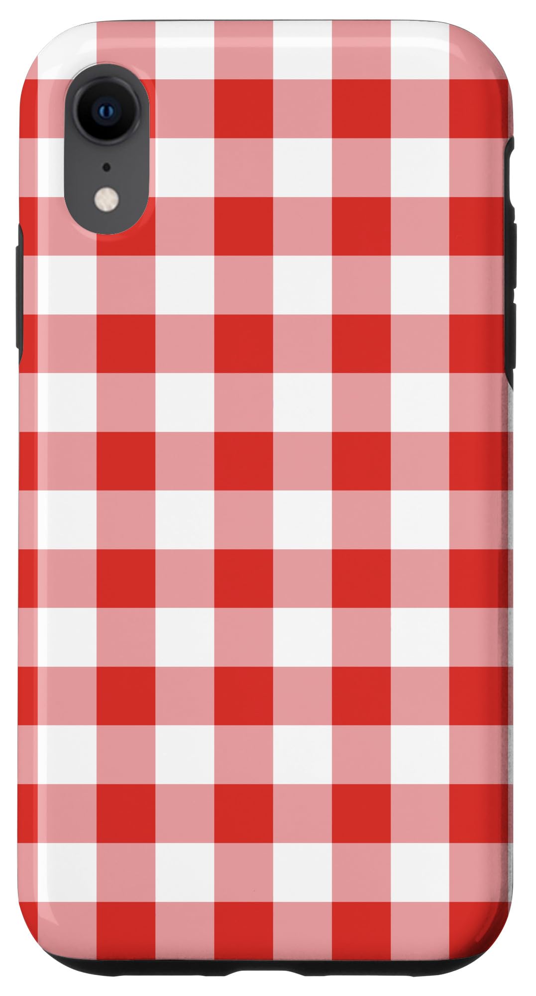 iPhone XR Case - Slim Protective Cover for iPhone XR (Red & White Gingham Pattern) | Perfect for Everyday Use, Travel & Work