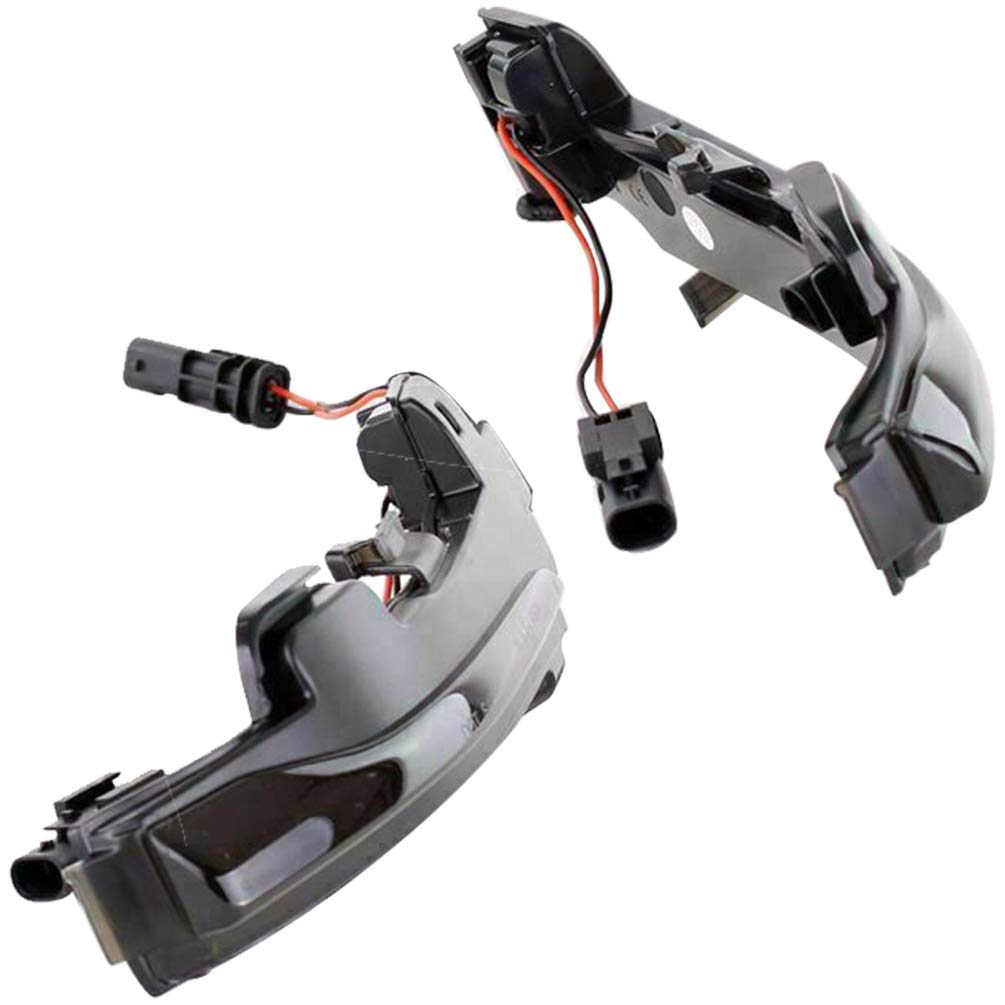 Dynamic LED Side Mirror Blinker Lamps for Volvo S60 CC II, S80 II, V40 CC II, V60 CC, V70 III - Smoked Lens Amber Turn Signal Lights Kit (OEM Replacement) - Enhance Safety & Style for Night Driving & Parking