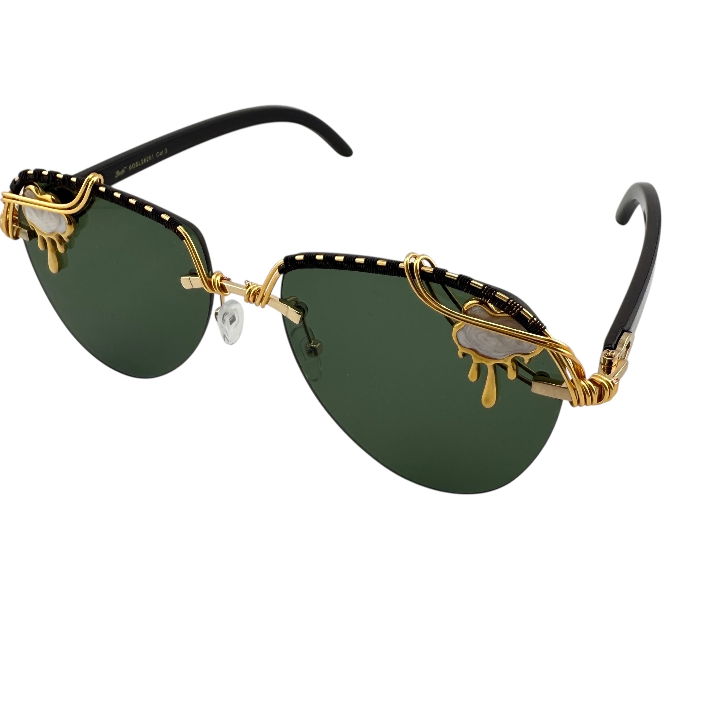 CLOUDY RAYS Aviator Sunglasses - Unique 1 of 1 Design - Polarized UV Protection - Perfect for Driving, Beach & Outdoor Activities