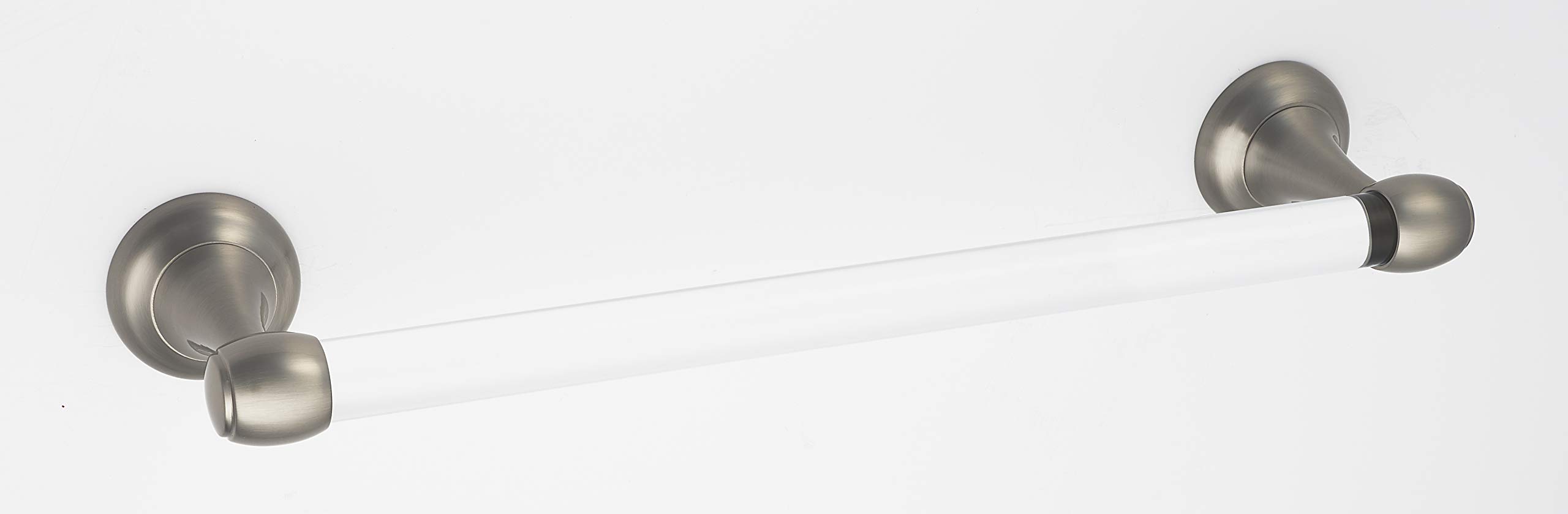 Royale Acrylic 12 Inch Wide Towel Bar - A7320-12-SN - Modern Bathroom Towel Rack for Spa, Guest Bath & Luxury Home Decor