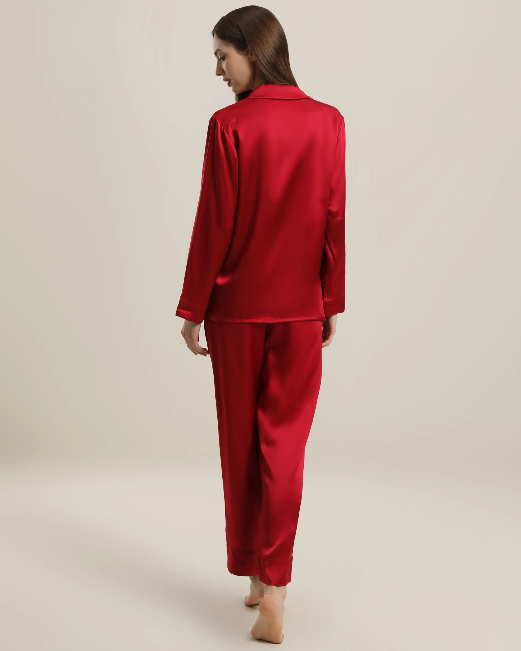 Luxury Women's Silk Pajama Set - Soft 100% Mulberry Silk Two-Piece Sleepwear for Women, Perfect for Relaxing at Home, Spa Days & Romantic Getaways